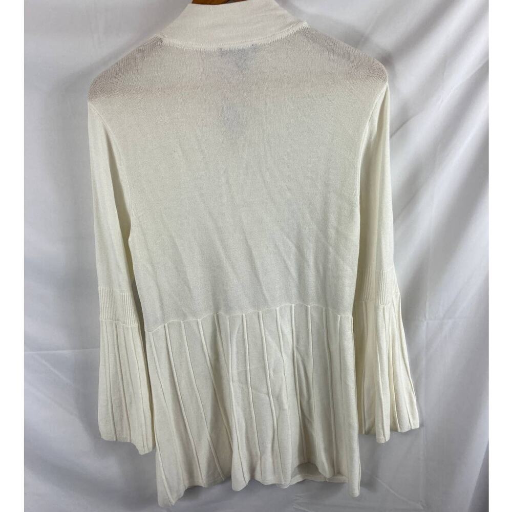 H by Halston Bell Sleeve Sweater Cardigan Full Zip Small - Picture 6 of 6